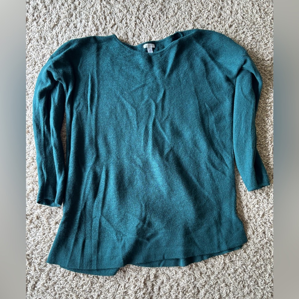 J. Jill Teal Merino Wool Sweater